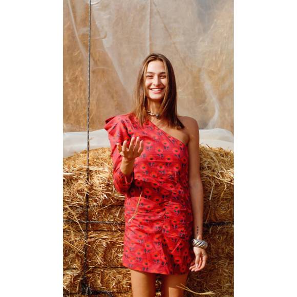 NEW DESERT QUEEN adine mini dress in red blossom - Picture 3 of 3